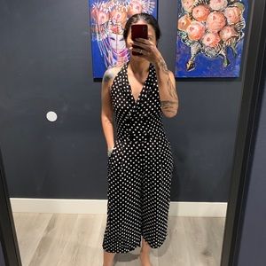 Zara Black & White Polka Dots Jumpsuit